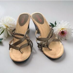 BONGO Metallic Heeled Sandals